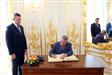 Prijatie spolkového prezidenta Rakúskej republiky J. E. Heinza Fischera predsedom NR SR Petrom Pellegrinim.
(Otvorí sa v novom okne)