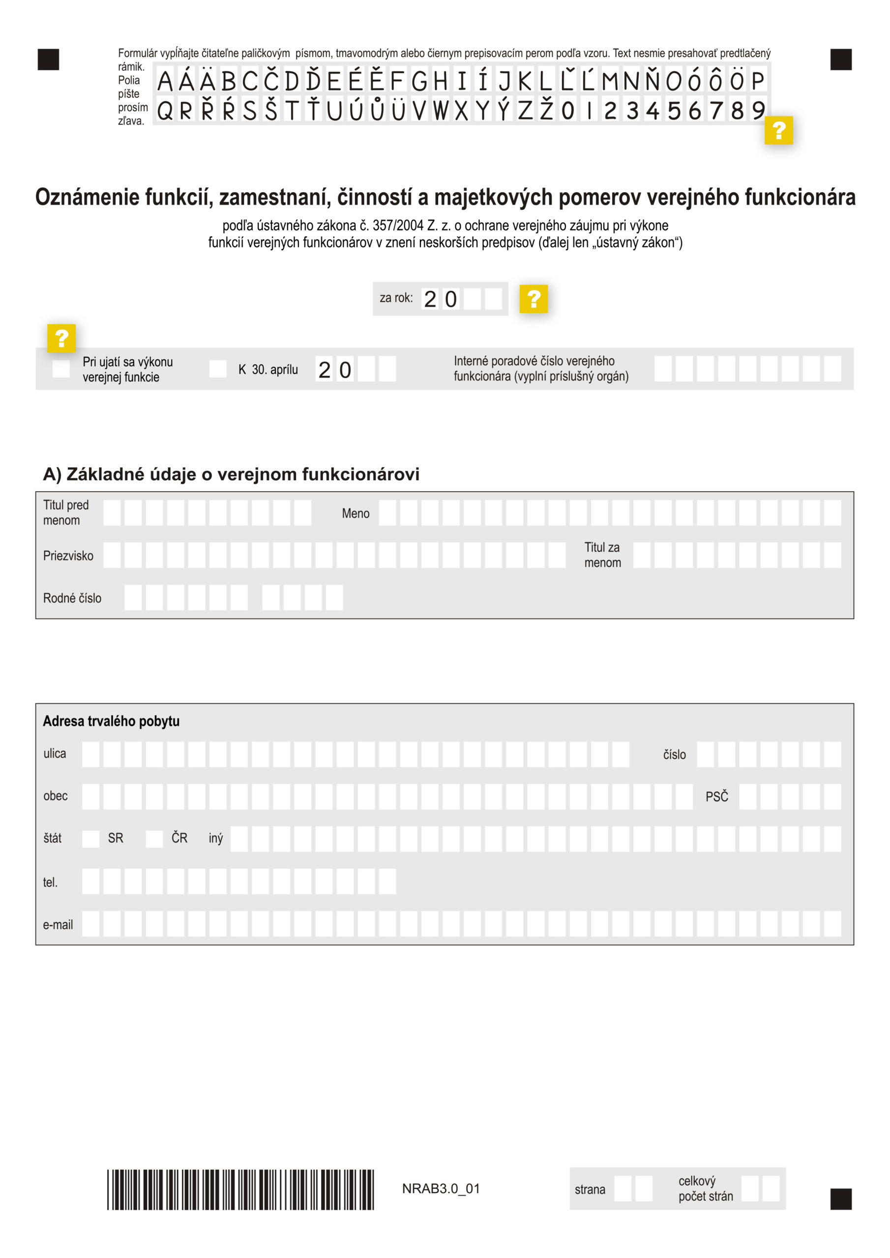 Strana 1 – A